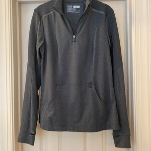 5.11 Tactical Women's Tessa 1/4 Zip Shirt in black heather Medium